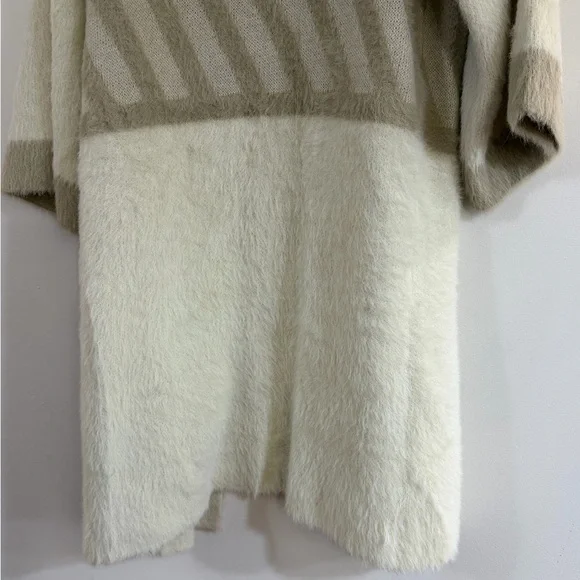 Anthropologie Sweater Merzouga Geometric Open Front Cardigan Ivory Kimono Boho - Picture 6 of 9